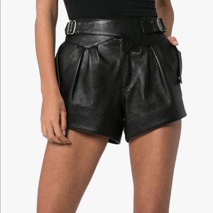 YSL High Waist Leather Shorts (Perfect condition!)